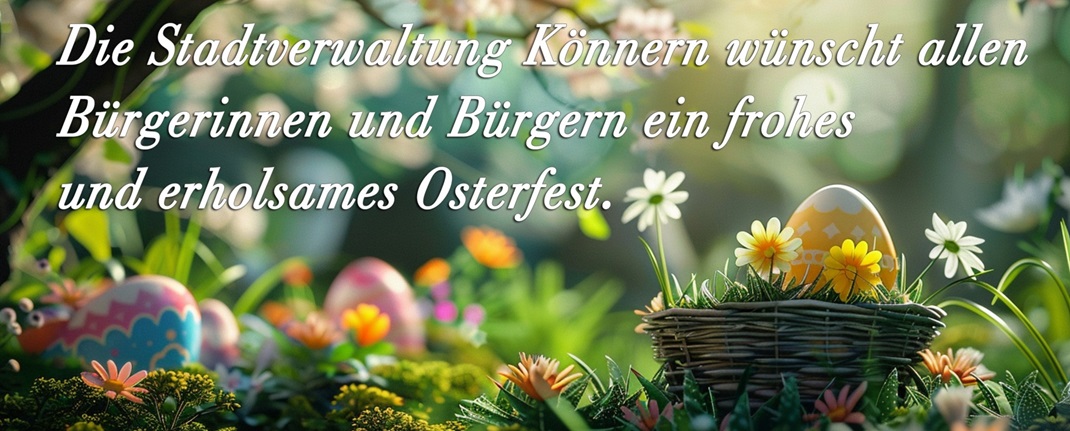 Frohe Ostern wünscht die Stadtverwaltung Könnern